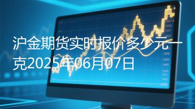 沪金期货实时报价多少元一克2025年06月07日