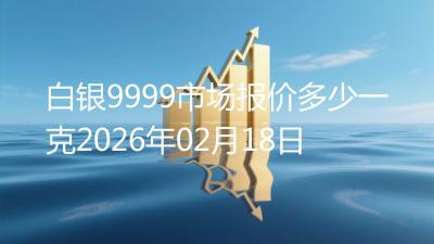 白银9999市场报价多少一克2026年02月18日