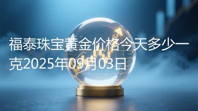 福泰珠宝黄金价格今天多少一克2025年09月03日