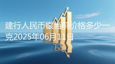 建行人民币银当前价格多少一克2025年06月11日