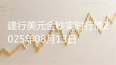 建行美元金钞实时行情2025年08月13日