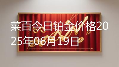 菜百今日铂金价格2025年06月19日