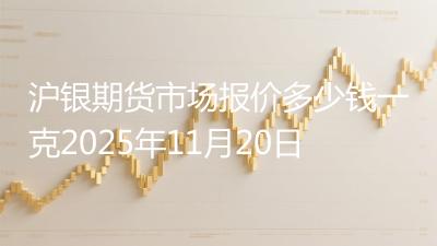 沪银期货市场报价多少钱一克2025年11月20日