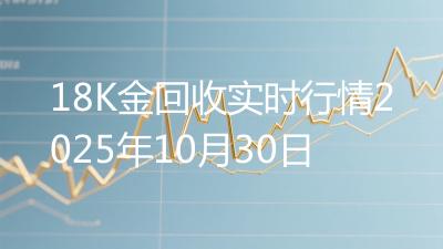 18K金回收实时行情2025年10月30日
