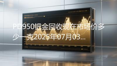 PD950钯金回收现在市场价多少一克2025年07月03日