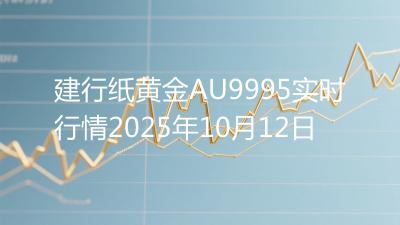 建行纸黄金AU9995实时行情2025年10月12日