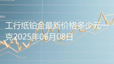 工行纸铂金最新价格多少元一克2025年06月08日