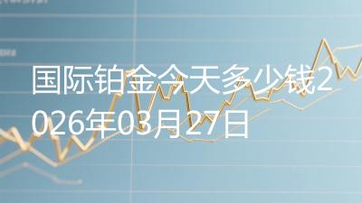 国际铂金今天多少钱2026年03月27日