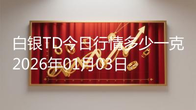 白银TD今日行情多少一克2026年01月03日