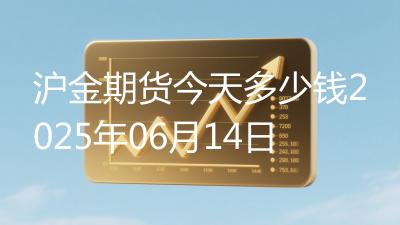 沪金期货今天多少钱2025年06月14日