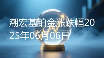 潮宏基铂金涨跌幅2025年06月06日