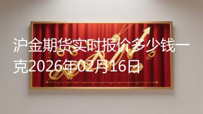 沪金期货实时报价多少钱一克2026年02月16日