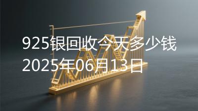 925银回收今天多少钱2025年06月13日