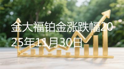 金大福铂金涨跌幅2025年11月30日