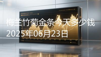 梅兰竹菊金条今天多少钱2025年06月23日