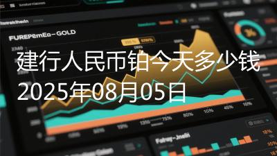 建行人民币铂今天多少钱2025年08月05日