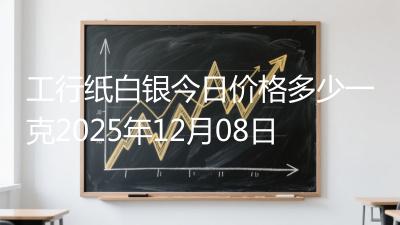 工行纸白银今日价格多少一克2025年12月08日