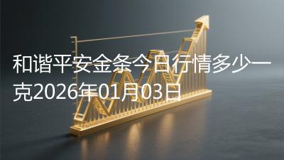 和谐平安金条今日行情多少一克2026年01月03日