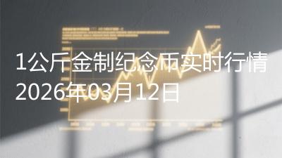 1公斤金制纪念币实时行情2026年03月12日