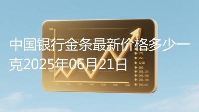 中国银行金条最新价格多少一克2025年06月21日