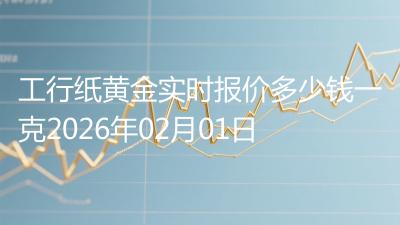 工行纸黄金实时报价多少钱一克2026年02月01日