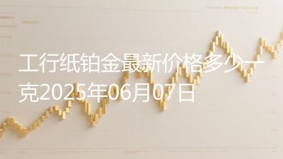 工行纸铂金最新价格多少一克2025年06月07日