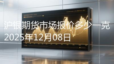 沪银期货市场报价多少一克2025年12月08日
