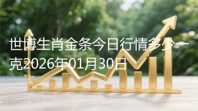 世博生肖金条今日行情多少一克2026年01月30日