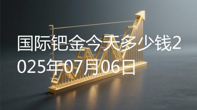 国际钯金今天多少钱2025年07月06日