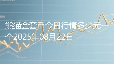 熊猫金套币今日行情多少元一个2025年08月22日