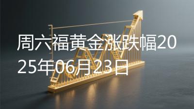 周六福黄金涨跌幅2025年06月23日