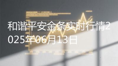 和谐平安金条实时行情2025年06月13日