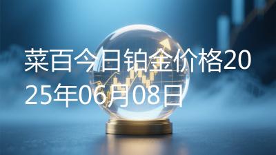 菜百今日铂金价格2025年06月08日