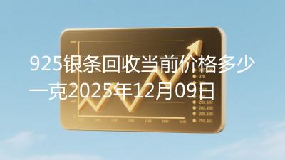 925银条回收当前价格多少一克2025年12月09日