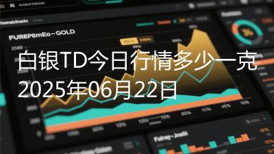 白银TD今日行情多少一克2025年06月22日