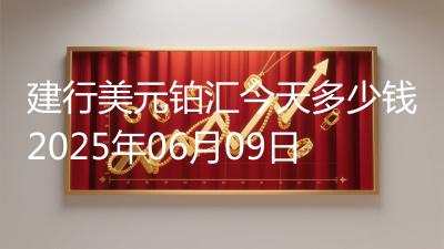 建行美元铂汇今天多少钱2025年06月09日