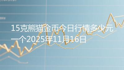 15克熊猫金币今日行情多少元一个2025年11月16日
