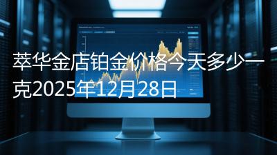 萃华金店铂金价格今天多少一克2025年12月28日