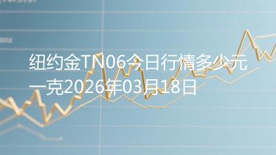 纽约金TN06今日行情多少元一克2026年03月18日