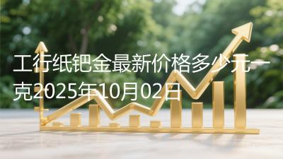 工行纸钯金最新价格多少元一克2025年10月02日