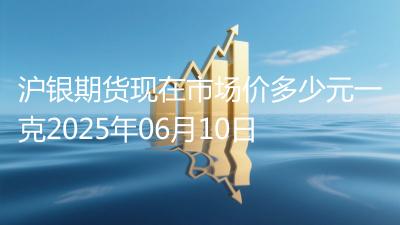 沪银期货现在市场价多少元一克2025年06月10日