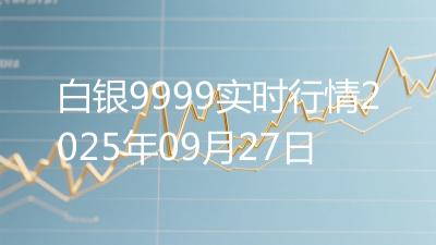 白银9999实时行情2025年09月27日