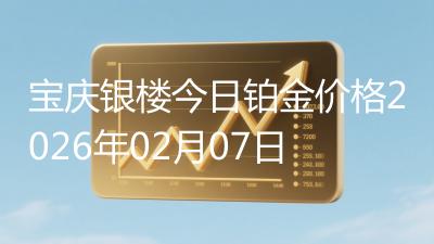 宝庆银楼今日铂金价格2026年02月07日