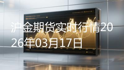 沪金期货实时行情2026年03月17日