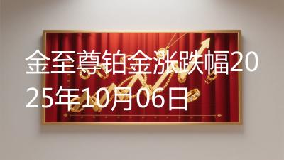 金至尊铂金涨跌幅2025年10月06日