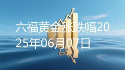 六福黄金涨跌幅2025年06月07日