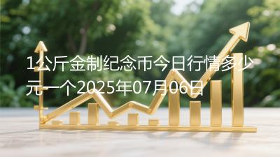 1公斤金制纪念币今日行情多少元一个2025年07月06日