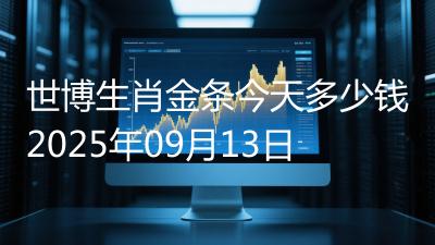 世博生肖金条今天多少钱2025年09月13日