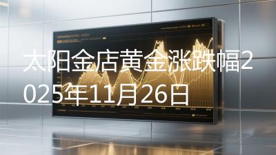 太阳金店黄金涨跌幅2025年11月26日
