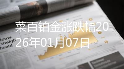 菜百铂金涨跌幅2026年01月07日